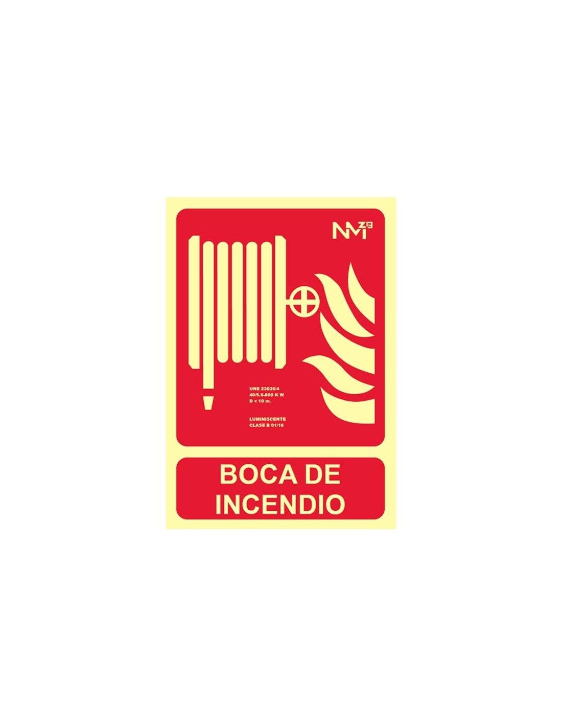 Señal BIE de Clase B – Boca de incendios equipada