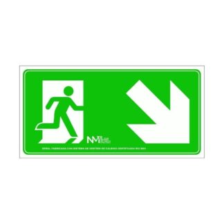 Señal salida escalera derecha abajo de Clase B