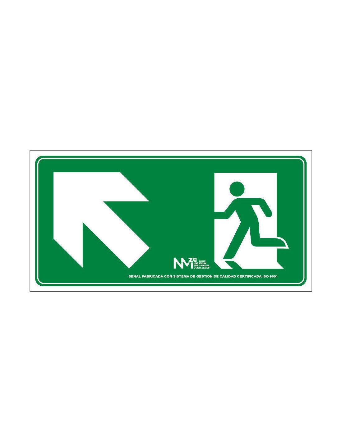 Señal Salida Escalera Izquierda Arriba Clase B
