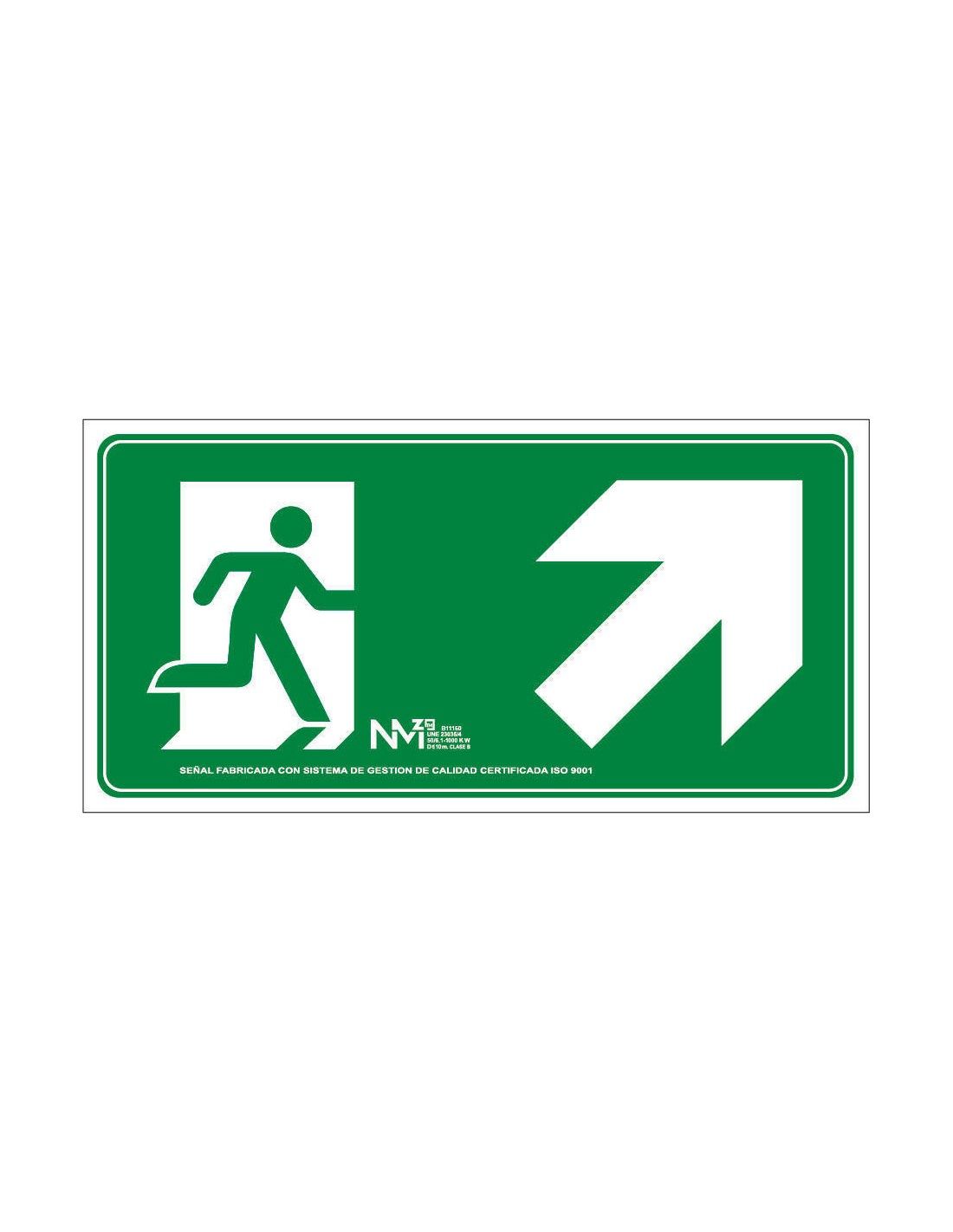 Señal de Salida Escalera Derecha Arriba Clase B