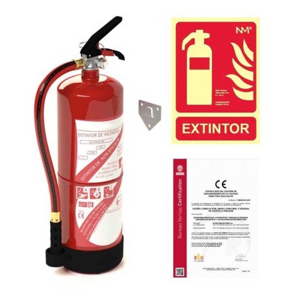 Pack Extintor 6 Kg ABC Polvo + Señal Extintor + Certificado